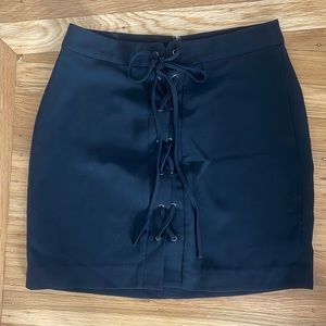 Madewell Lace Up Black Skirt Size 0
